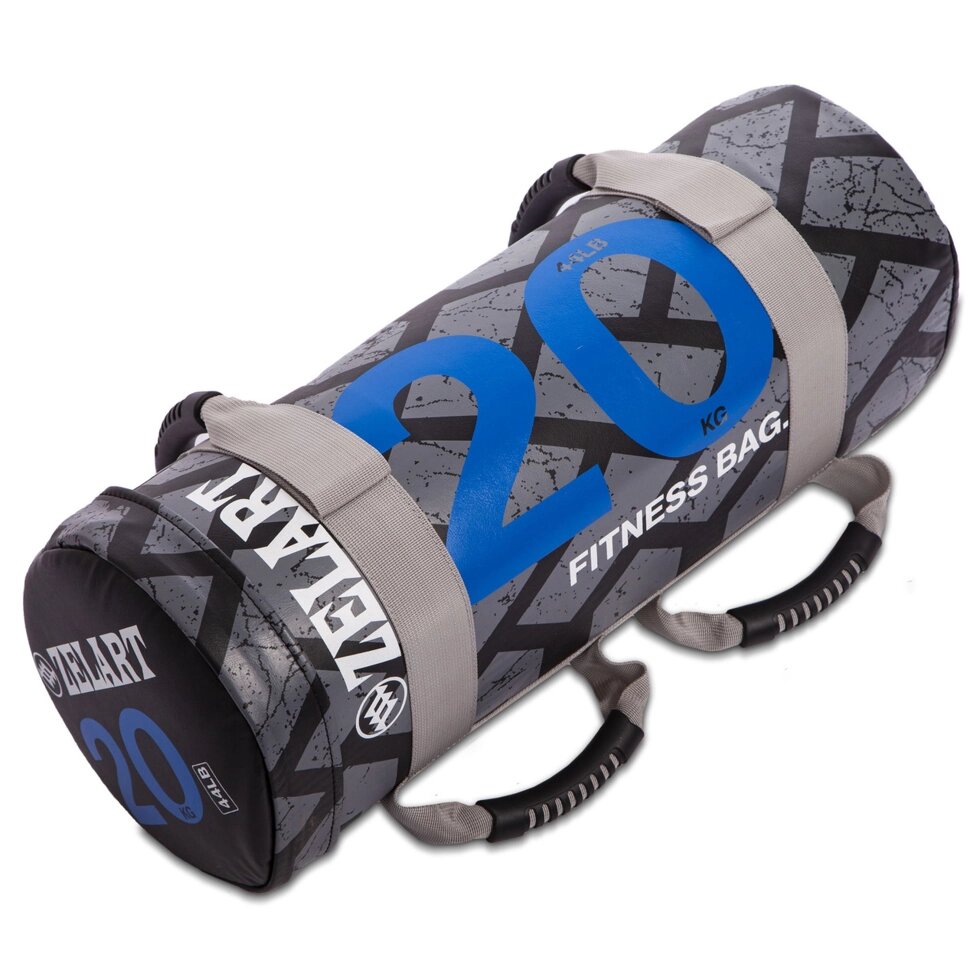 Мешок для кроссфита и фитнеса Zelart Power Bag FI-0899-20 20кг черный-синий ##от компании## Спортивный интернет - магазин "One Sport" - ##фото## 1