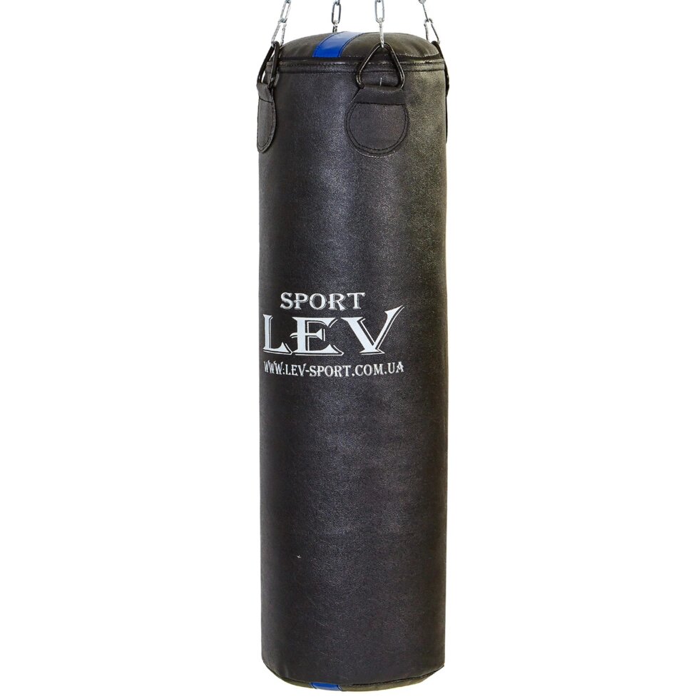 Мішок боксерський Циліндр Кирза h-100см LEV UR LV-2804 (наповнить.-ганчір'я, d-28см, вага-35 кг, чорний) від компанії Спортивний інтернет - магазин "One Sport" - фото 1