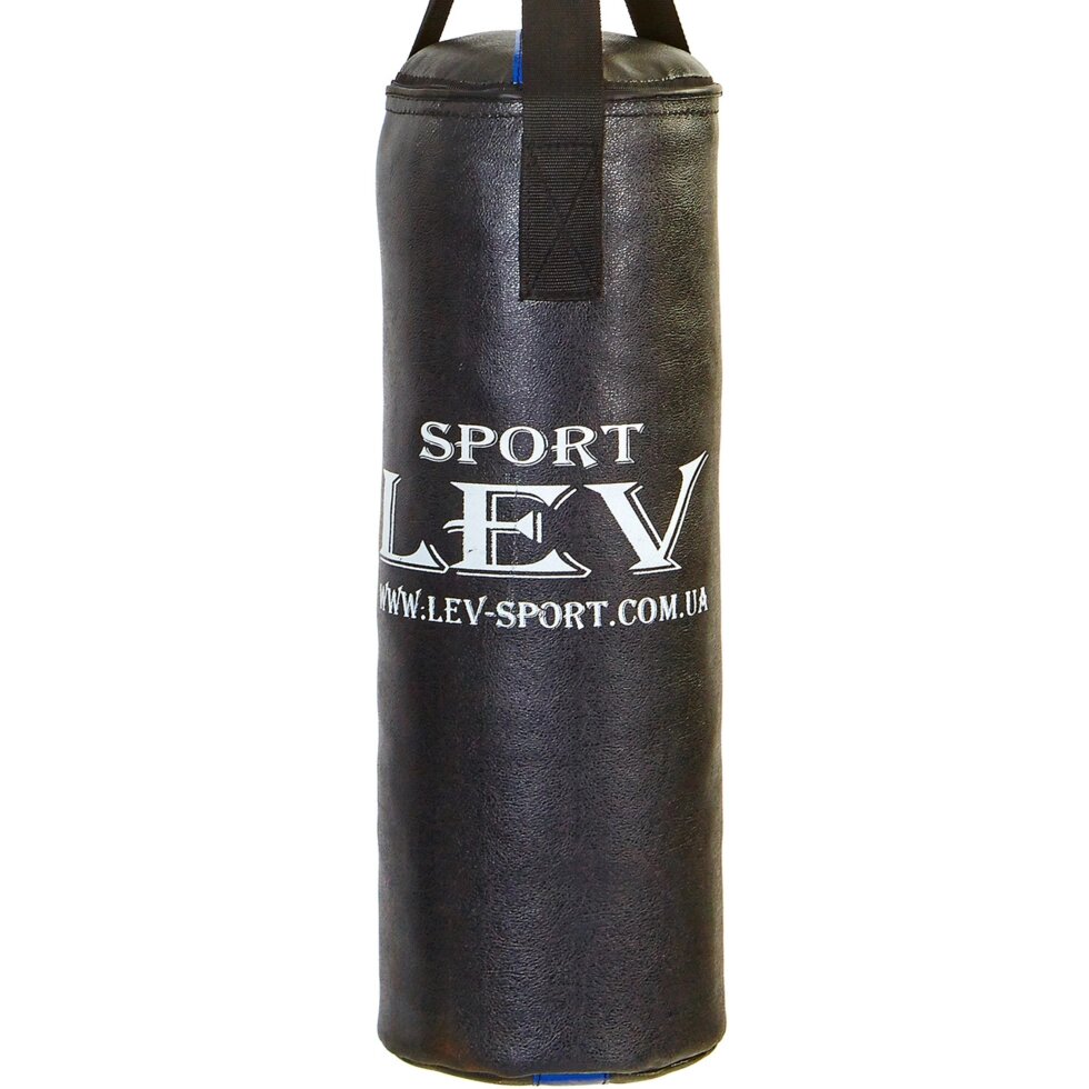 Мішок боксерський Циліндр Кирза h-65см LEV UR LV-2806 (наповнить.-ганчір'я, d-28см, вага-8кг, чорний) від компанії Спортивний інтернет - магазин "One Sport" - фото 1