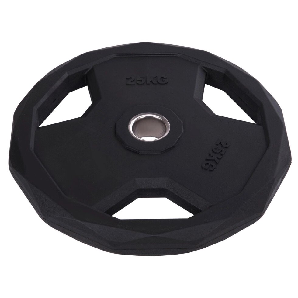 Млинці (диски) поліуретанові SC-3858-2,5 51мм 2,5 кг чорний від компанії Спортивний інтернет - магазин "One Sport" - фото 1