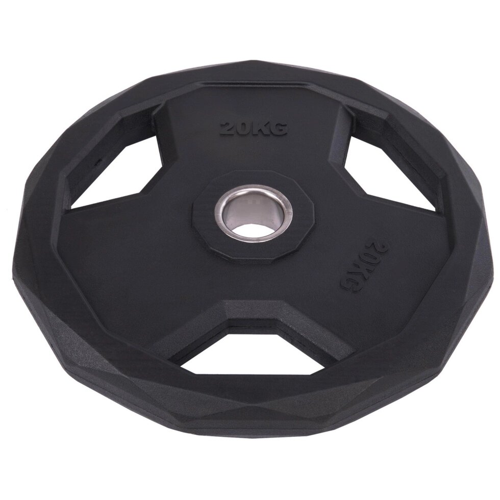 Млинці (диски) поліуретанові SC-3858-20 51мм 20кг чорний від компанії Спортивний інтернет - магазин "One Sport" - фото 1