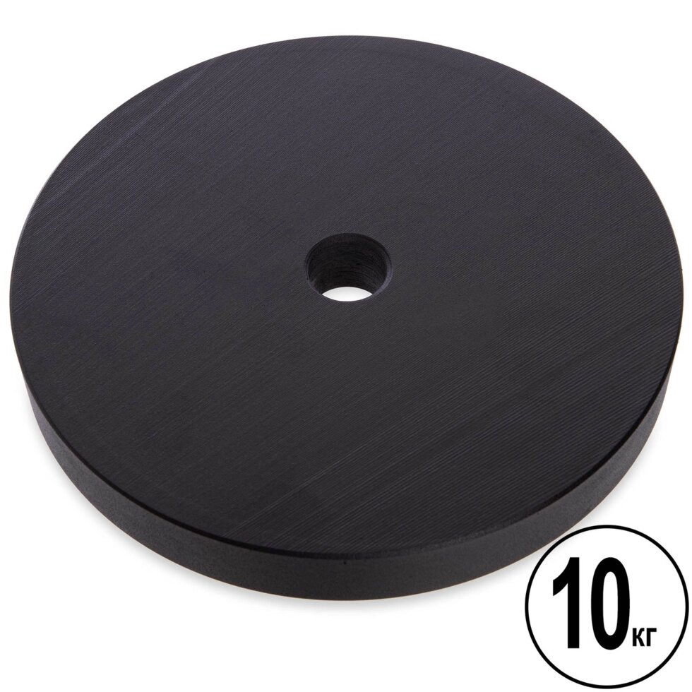 Млинці (диски) сталеві d-30мм TA-2520-10 10кг (сталь пофарбована, чорний) від компанії Спортивний інтернет - магазин "One Sport" - фото 1