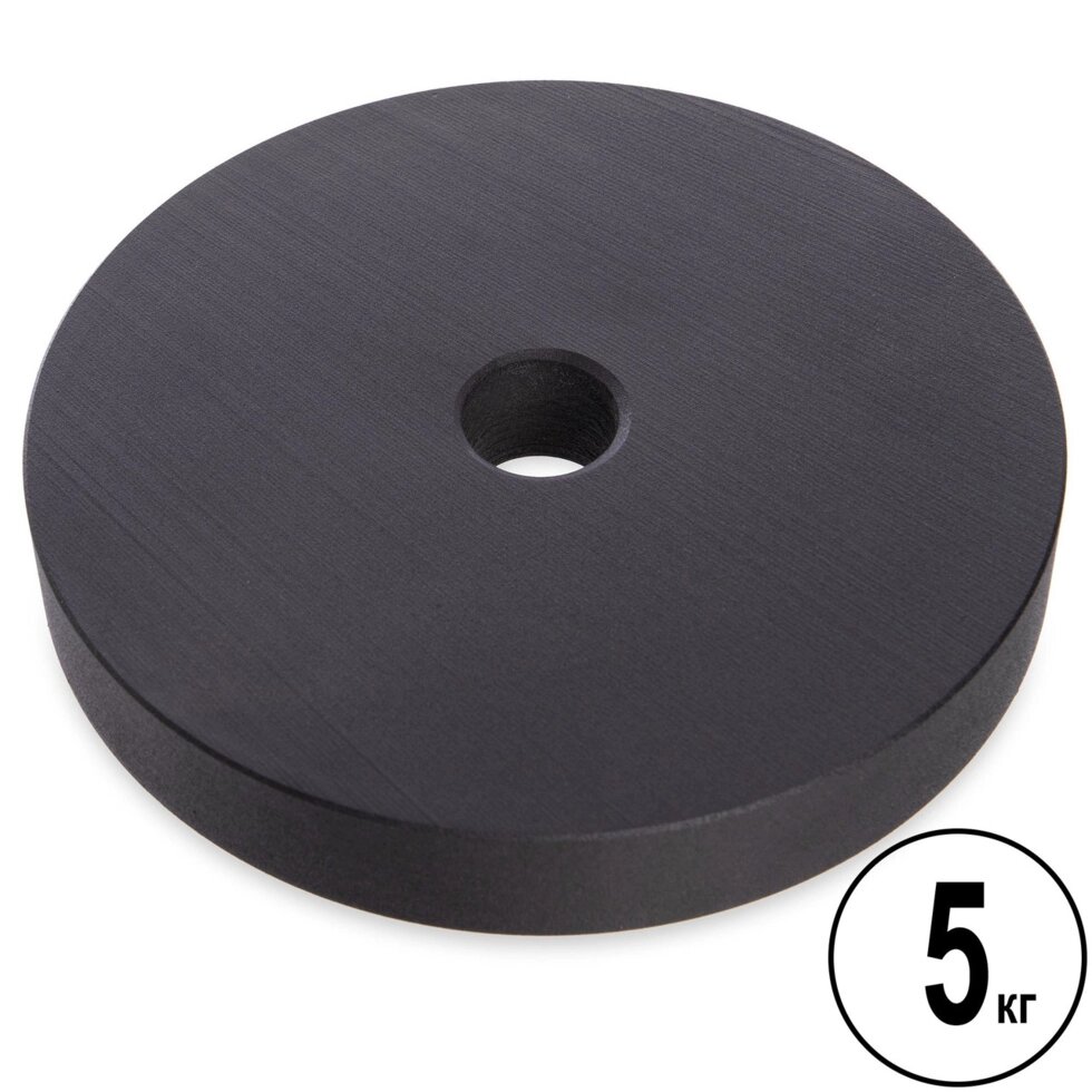 Млинці (диски) сталеві d-30мм TA-2520-5 5кг (сталь пофарбована, чорний) від компанії Спортивний інтернет - магазин "One Sport" - фото 1