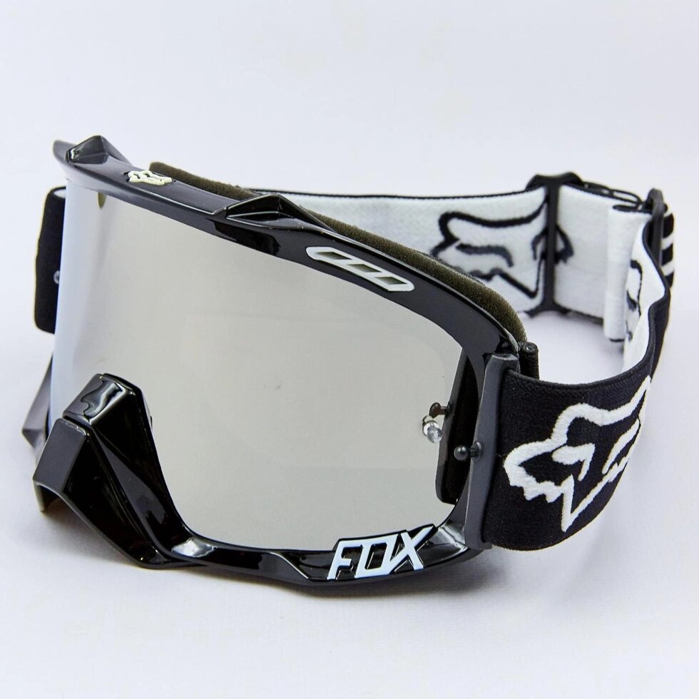 Мотоочки FOX MS-0296 прозорий візор (акрил, пластик, PL, еластан, колір оправи чорний) від компанії Спортивний інтернет - магазин "One Sport" - фото 1
