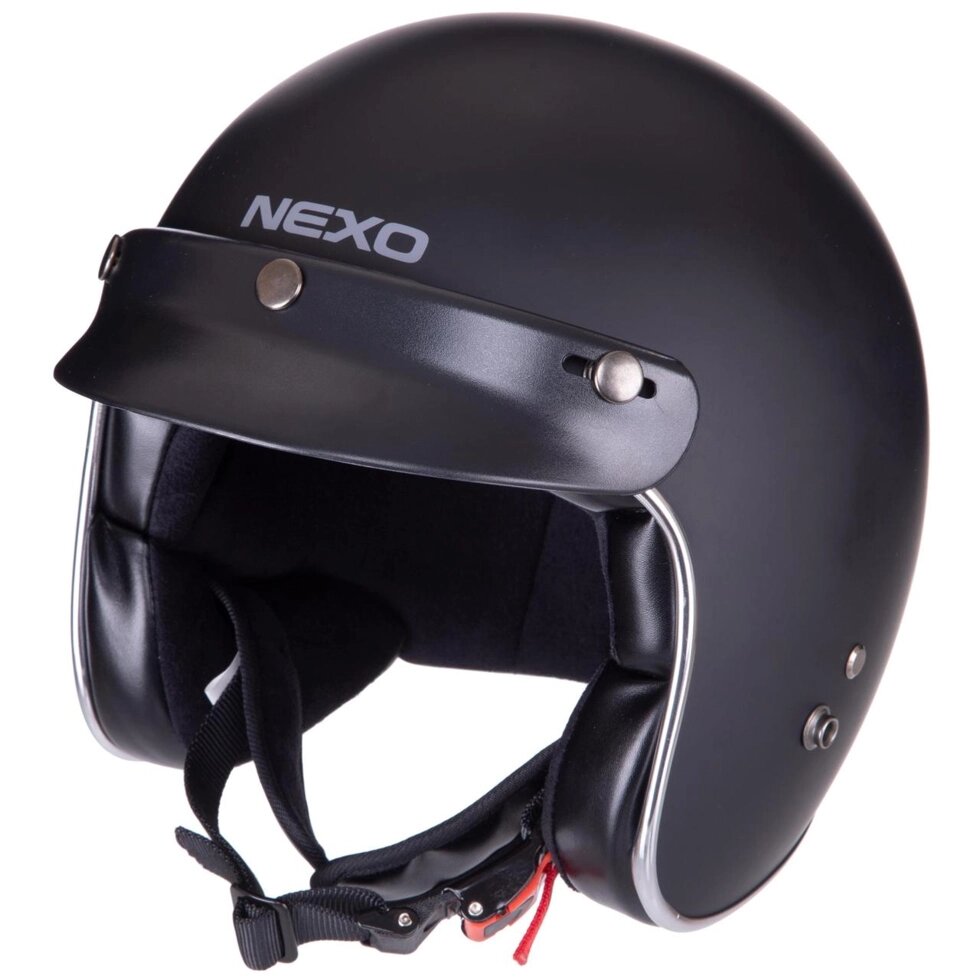 Мотошолом для чопера NEXO ECE22-05 L-XL чорний від компанії Спортивний інтернет - магазин "One Sport" - фото 1