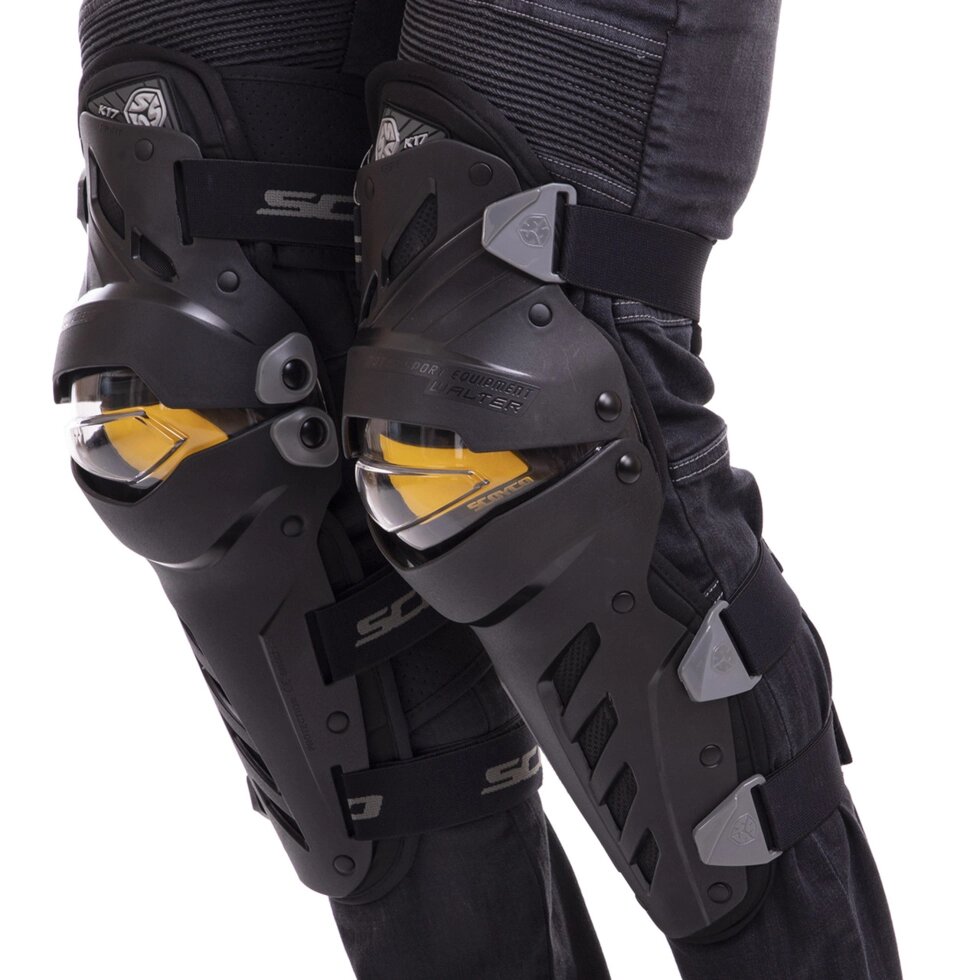 Мотозащита (коліно, гомілка) SCOYCO ICE BREAKER K17 2шт чорний-жовтий від компанії Спортивний інтернет - магазин "One Sport" - фото 1