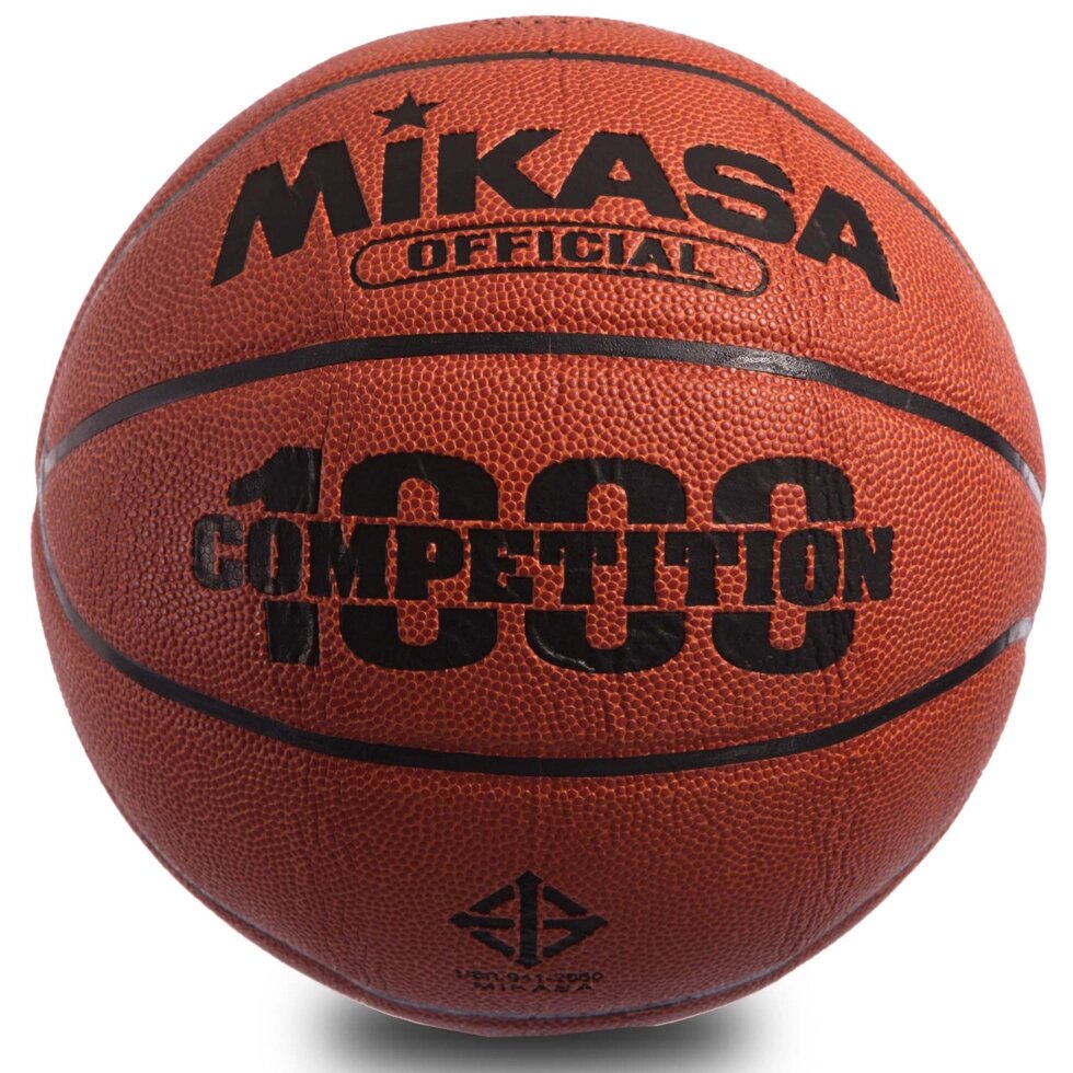 Мяч баскетбольный MIKASA COMPETITION 1000 BQ1000 №7 PU коричневый ##от компании## Спортивный интернет - магазин "One Sport" - ##фото## 1