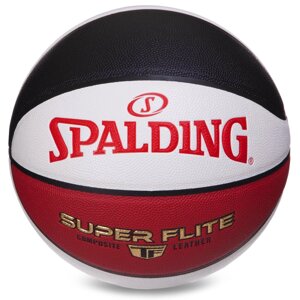 М'яч баскетбольний spalding 76929Y SUPER FLITE no7 білий-червоний