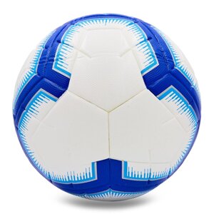 М'яч для футзалу №4 клеєний-PVC premier league 2018-2019 FB-7273 (білий-синій)