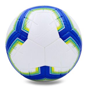 М'яч для футзалу №4 Клеєний-PVC PREMIER LEAGUE 2018-2019 FB-7272 (білий-салатовий)