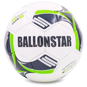 М'яч футбольний №5 PU ламін. BALLONSTAR FB-5413 кольори в асортименті (5, 5 сл., зшитий вручну)