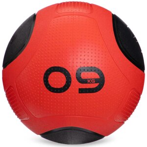 М'яч медичний медбол Zelart Medicine Ball FI-2620-9 9кг червоний-чорний