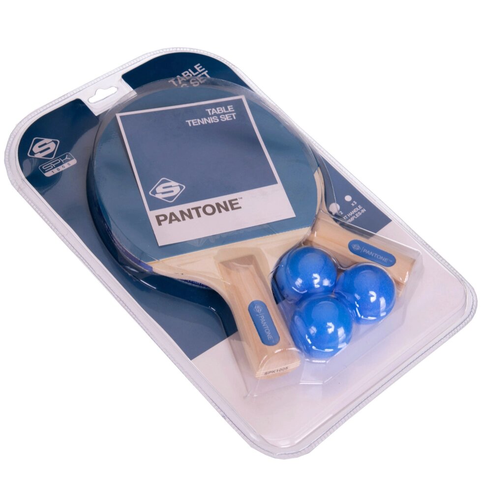 Набір для настільного тенісу PANTONE SPK1005 2 ракетки 3 м'ячі від компанії Спортивний інтернет - магазин "One Sport" - фото 1
