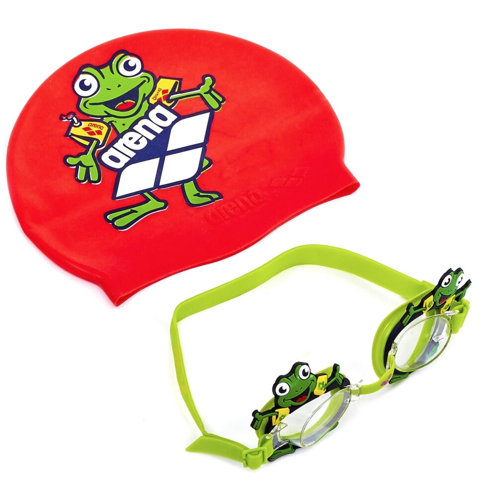 Набір для плавання дитячий окуляри і шапочка WORLD ARENA AR-92295-20 (полікарбон, термопластична резина, від компанії Спортивний інтернет - магазин "One Sport" - фото 1
