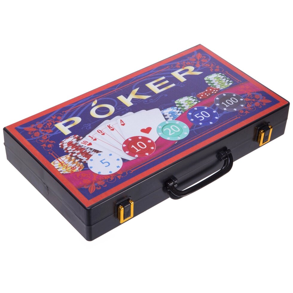 Набір для покера в пластиковому кейсі Zelart 300S-2A 300 фішок від компанії Спортивний інтернет - магазин "One Sport" - фото 1
