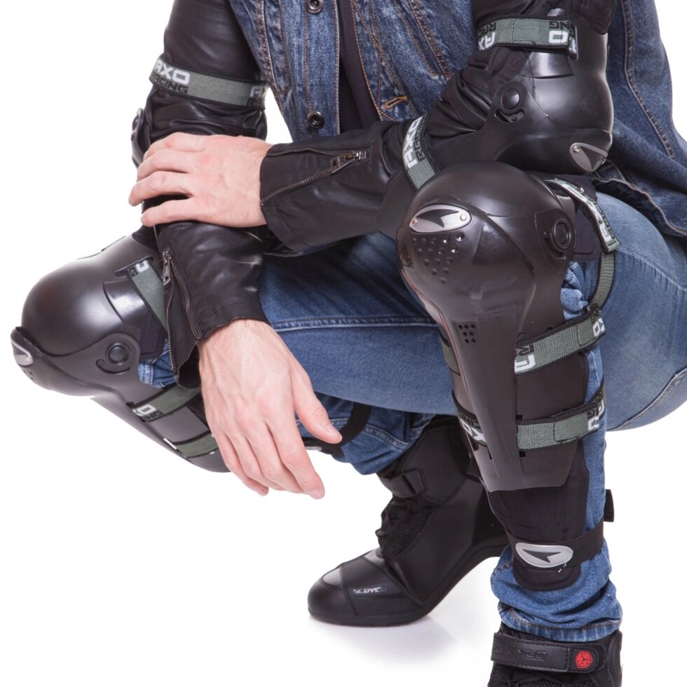 Набір захисту двигуна AXO M-4575 (коліна, нижня нога, передпліччя, ліктьовий) від компанії Спортивний інтернет - магазин "One Sport" - фото 1