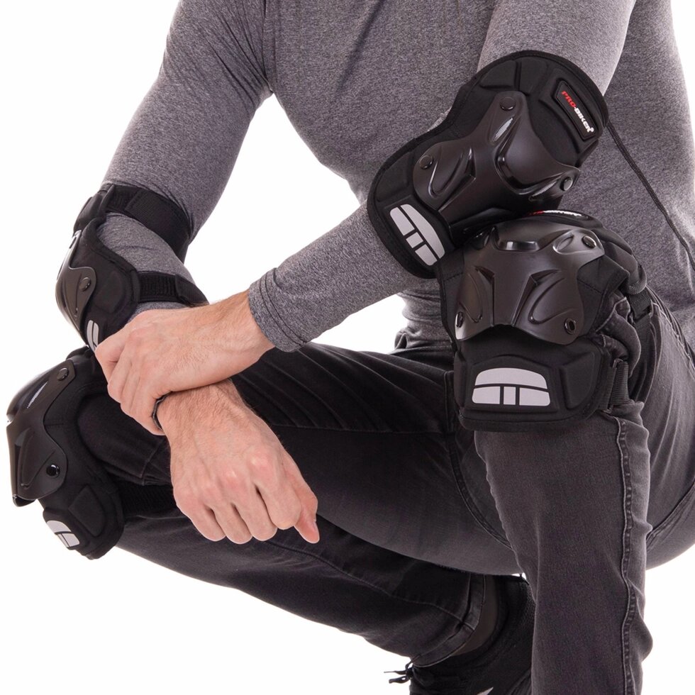 Набір захисту двигуна PRO-BIKER P34 (коліна, нижня нога, передпліччя, ліктьовий) від компанії Спортивний інтернет - магазин "One Sport" - фото 1