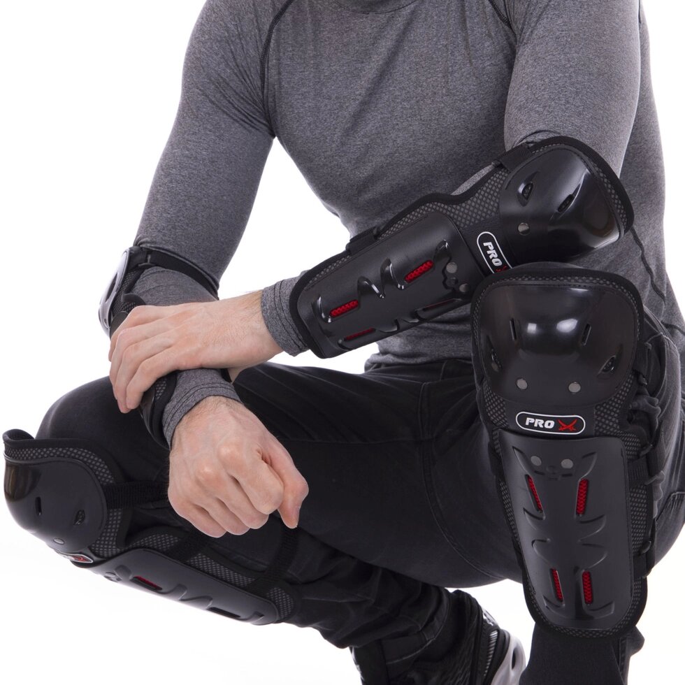 Набір захисту двигуна PRO-X MS-5480 (коліна, нижня нога, передпліччя, ліктьовий) від компанії Спортивний інтернет - магазин "One Sport" - фото 1