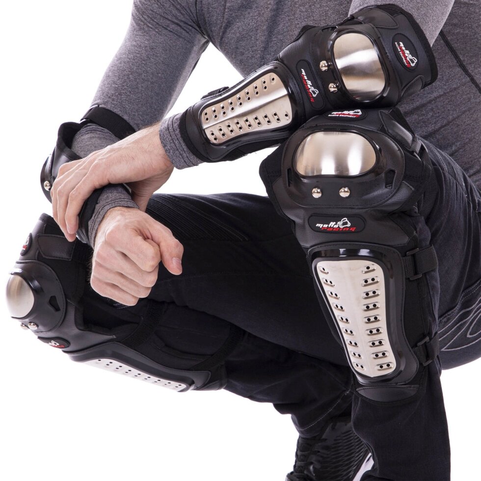 Набір захисту двигуна Zelart PRO X HJ-01 (коліна, нижня нога, передпліччя, ліктьовий) від компанії Спортивний інтернет - магазин "One Sport" - фото 1