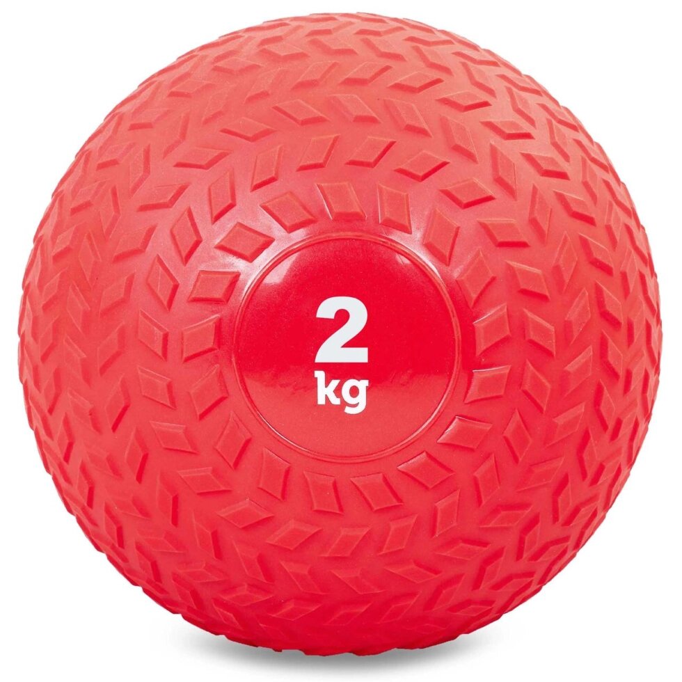 Набивний м'яч слембол для кроссфита рифлений Record SLAM BALL FI-5729-2 2кг (PVC, мінеральний наповнювач, від компанії Спортивний інтернет - магазин "One Sport" - фото 1