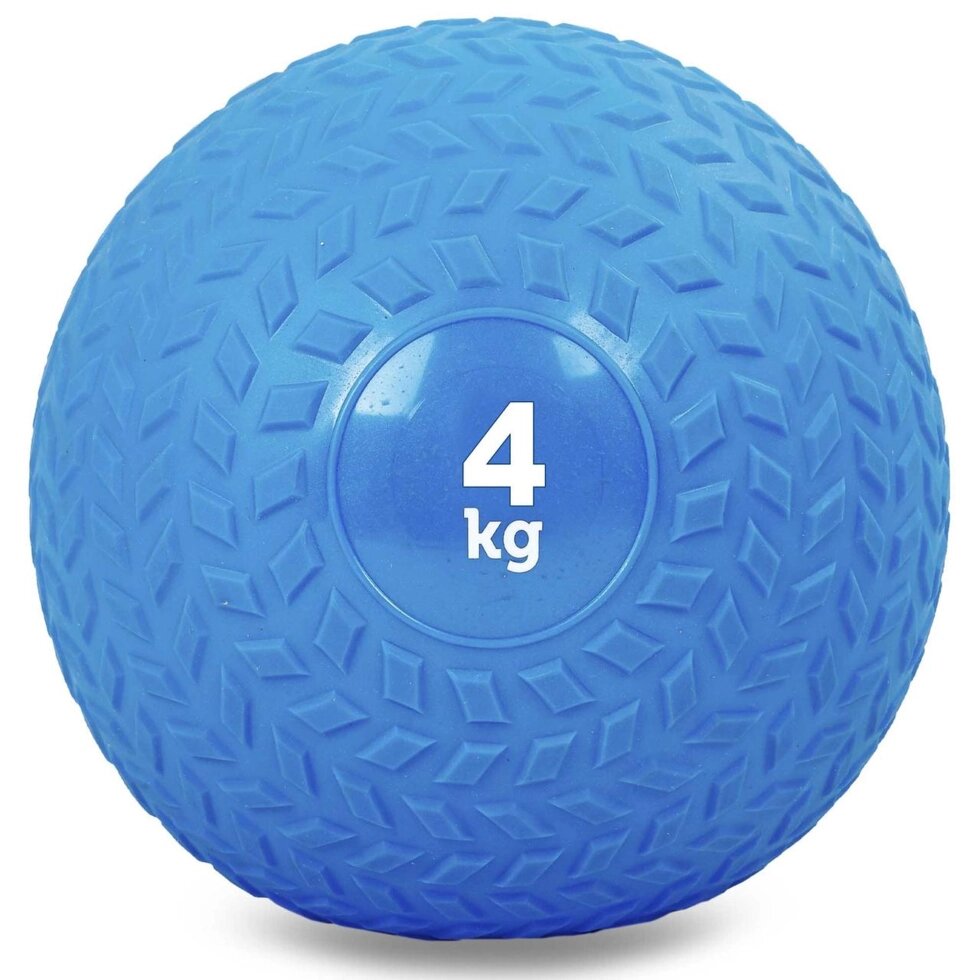 Набивний м'яч слембол для кроссфита рифлений Record SLAM BALL FI-5729-4 4кг (PVC, мінеральний наповнювач, від компанії Спортивний інтернет - магазин "One Sport" - фото 1