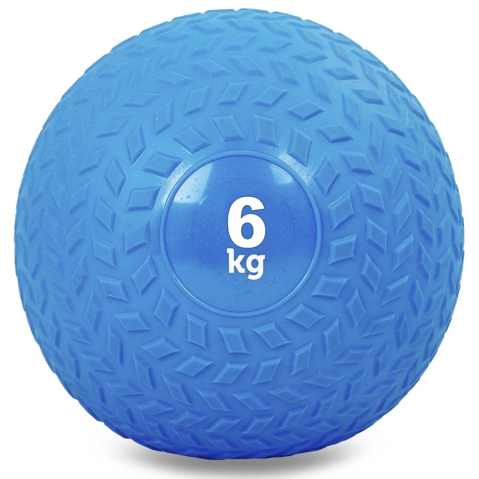 Набивний м'яч слембол для кроссфита рифлений Record SLAM BALL FI-5729-6 6кг (PVC, мінеральний наповнювач, від компанії Спортивний інтернет - магазин "One Sport" - фото 1