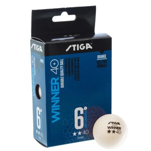 Набір м'ячів для настільного тенісу 6 штук STIGA SGA-1111-24 WINNER 2*ABS, d-40мм, кольори в асортименті)