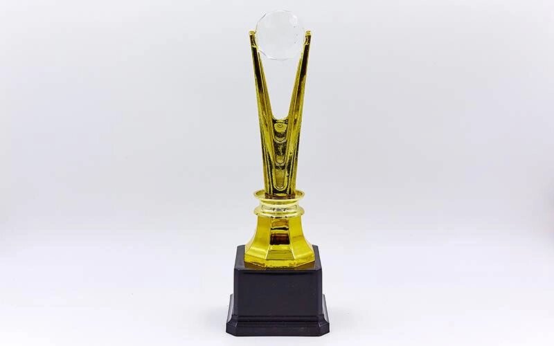 Нагорода (приз) спортивна C-827С (пластик, h-25,5 см, b-5,5 см, d кристала-4см, золото) від компанії Спортивний інтернет - магазин "One Sport" - фото 1