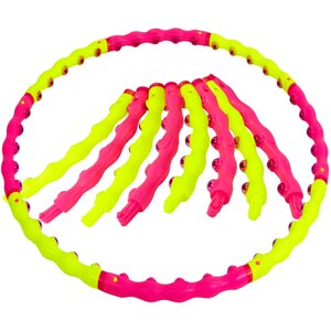 Обруч масажний Хула Хуп Zelart Hula Hoop SPORT HOOP JS-6013 (пластик, 1,5 кг, 8 секцій з магнітами, d-100см)