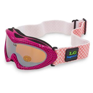 Гірськолижні окуляри дитячі LEGEND LG7023 (акрил, пластик, PL, подвійні лінзи колір лінз-оранж,