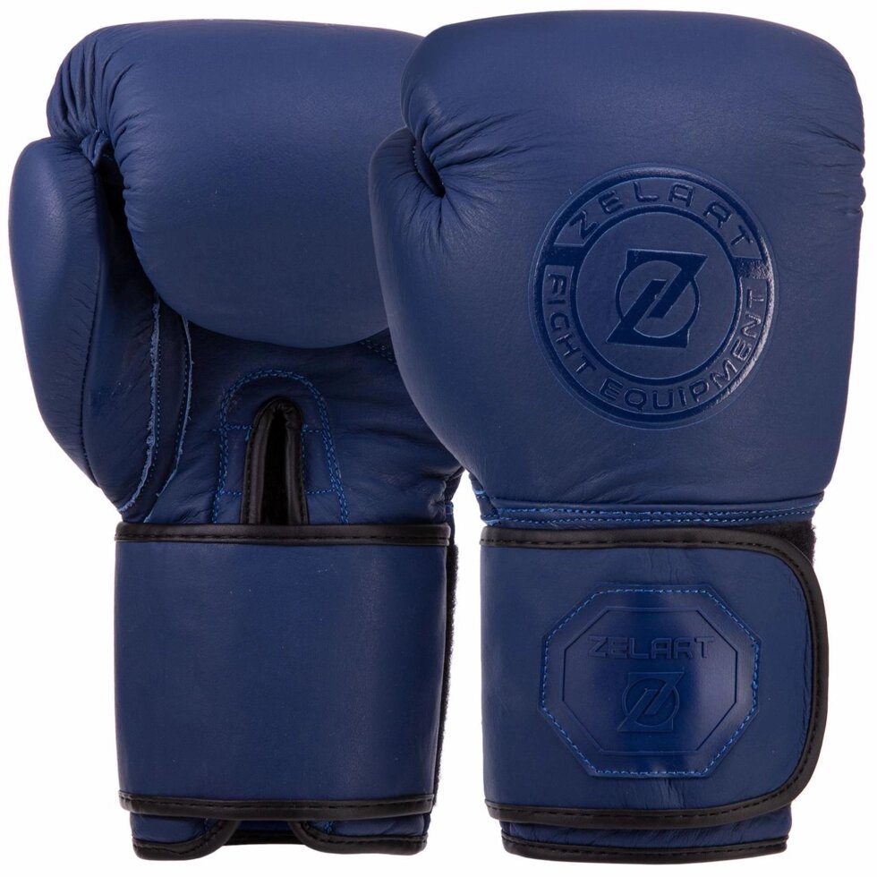 Перчатки боксерские кожаные Zelart VL-3074 8-14 унций цвета в ассортименте ##от компании## Спортивный интернет - магазин "One Sport" - ##фото## 1