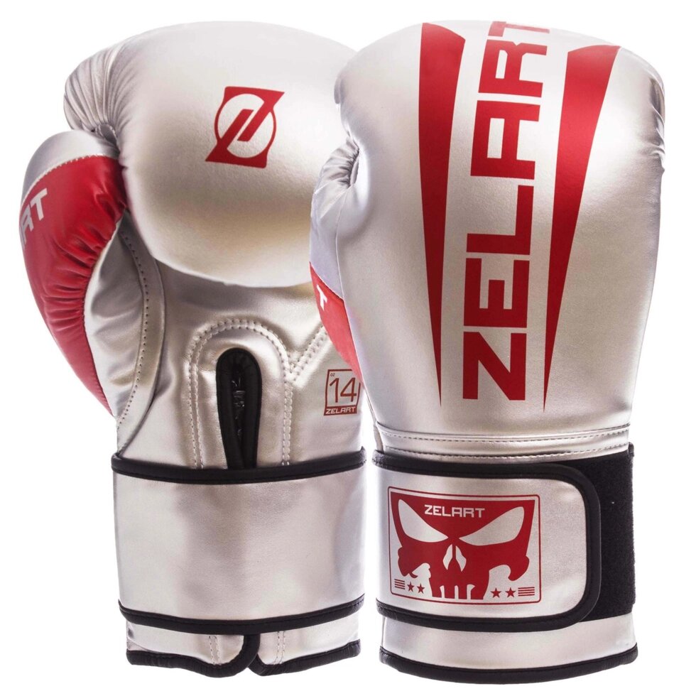 Перчатки боксерские Zelart BO-1323 10-14 унций цвета в ассортименте ##от компании## Спортивный интернет - магазин "One Sport" - ##фото## 1