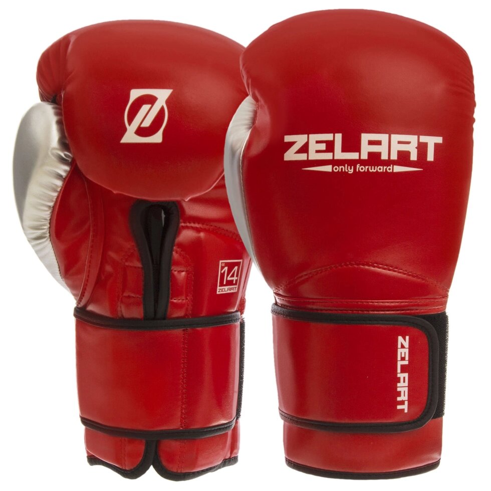 Перчатки боксерские Zelart BO-1384 10-14 унций цвета в ассортименте ##от компании## Спортивный интернет - магазин "One Sport" - ##фото## 1