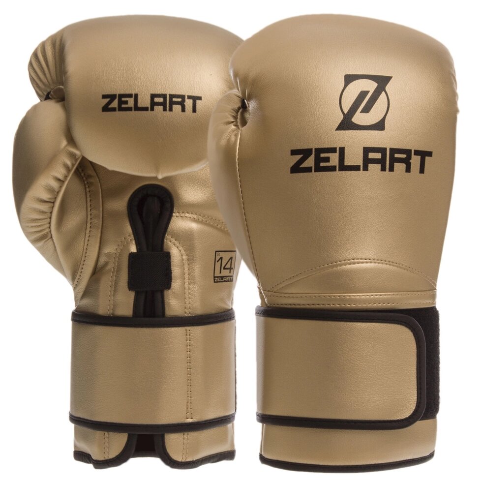 Перчатки боксерские Zelart BO-1391 10-14 унций цвета в ассортименте ##от компании## Спортивный интернет - магазин "One Sport" - ##фото## 1