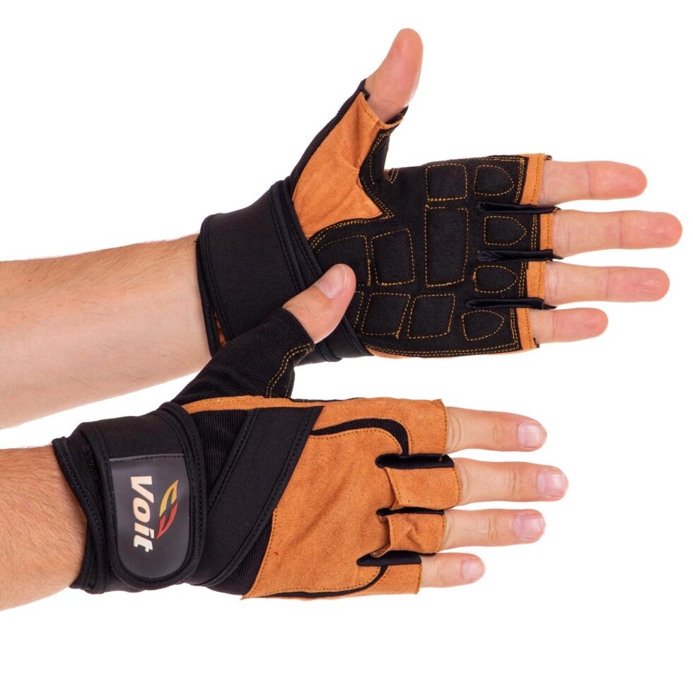 Перчатки для тяжелой атлетики MARATON MEN VOIT 1066 M-XXL цвета в ассортименте ##от компании## Спортивный интернет - магазин "One Sport" - ##фото## 1
