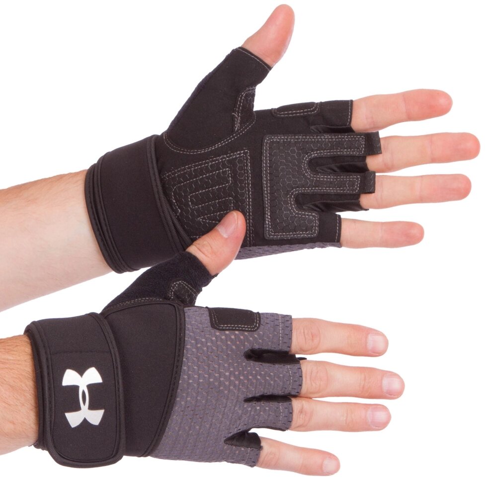 Перчатки для тяжелой атлетики UAR ВС-859 S-XL цвета в ассортименте ##от компании## Спортивный интернет - магазин "One Sport" - ##фото## 1