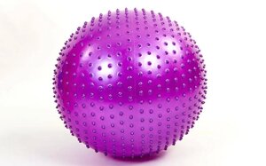 М'яч для фітнесу (фітбол) масажний 55см Zelart FI-1986-55 (PVC, 900г кольору, в асор, ABS технолог)