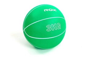 М'яч медичний медбол Record Medicine Ball SC-8407-3 3кг (верх-гума, наповнювач-пісок, d-13см, кольори в