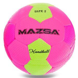М'яч для гандболу Outdoor покриття спінена гума MAZSA JMC002-MAZ (PU, р-н 2, рожевий-жовтий) в Києві от компании Спортивный интернет - магазин "One Sport"