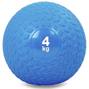 Набивний м'яч слембол для кроссфита рифлений Record SLAM BALL FI-5729-4 4кг (PVC, мінеральний наповнювач,