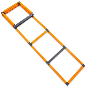 Координационная лестница дорожка с барьерами Zelart FB-0502 5,5м оранжевый