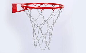 Баскетбольна сітка (1шт) C-914 Ланцюг (метал, 12 петель)