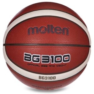 М'яч баскетбольний PU №7 MOLTEN B7G3100 (PU, бутил, оранжевий)