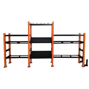 Стелаж модульний для інвентарю кроссфіт TA-0922 STORAGE RACK (метал, р-р 374*138*35см)4ящ