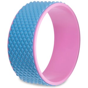 Колесо-кільце для йоги масажне FI-2438 Fit Wheel Yoga (EVA, PP, р-р 33х14см, блакитний рожевий)