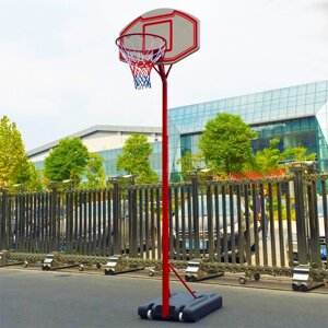 Стойка баскетбольная со щитом (мобильная) MEDIUM PE003 (щит-PE р-р 90x60х17см, кольцо-сталь (16мм) d-38см,