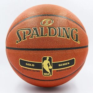 М'яч баскетбольний Composite Leather №7 SPALDING 76014Z NBA GOLD Indoor/Outdoor (коричневий)