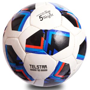 Мяч футбольный MATSA FB-0710 №5 PU белый-черный-синий в Киеве от компании Спортивный интернет - магазин "One Sport"