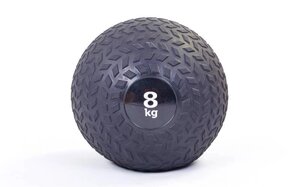 Набивний м'яч слембол для кроссфита рифлений Record SLAM BALL FI-5729-8 8кг (PVC, мінеральний наповнювач,