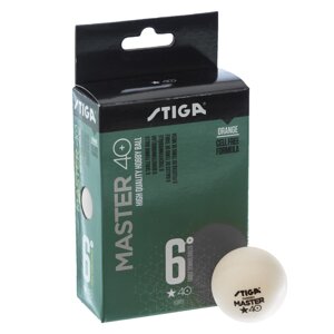 Набір м'ячів для настільного тенісу 6 штук STIGA SGA-1112230306 MASTER 1* (ABS, d-40мм, кольори в асортименті)